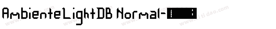 AmbienteLightDB Normal字体转换